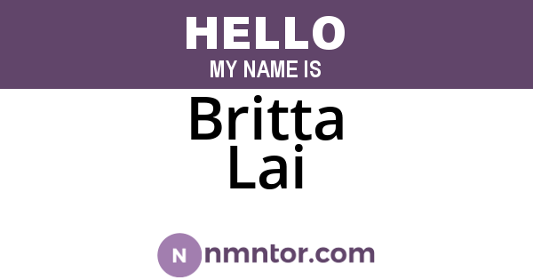 Britta Lai