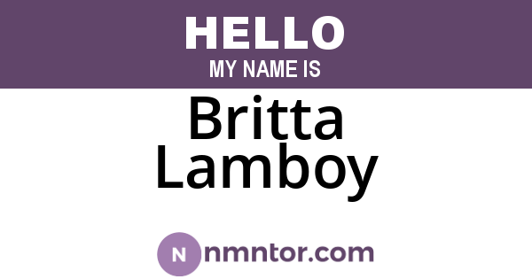 Britta Lamboy