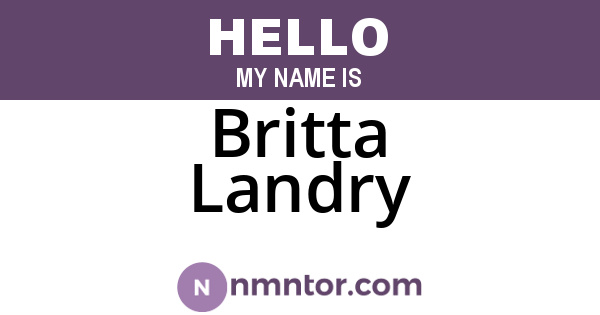 Britta Landry
