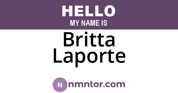 Britta Laporte