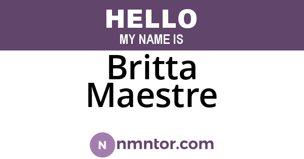 Britta Maestre
