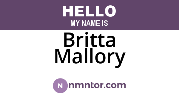 Britta Mallory