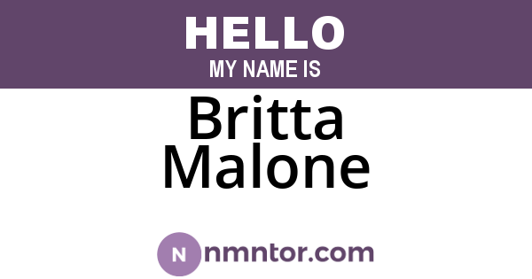 Britta Malone