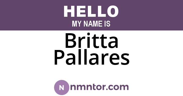 Britta Pallares