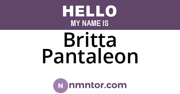 Britta Pantaleon