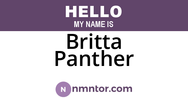 Britta Panther