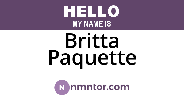 Britta Paquette