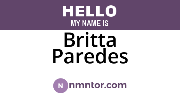 Britta Paredes