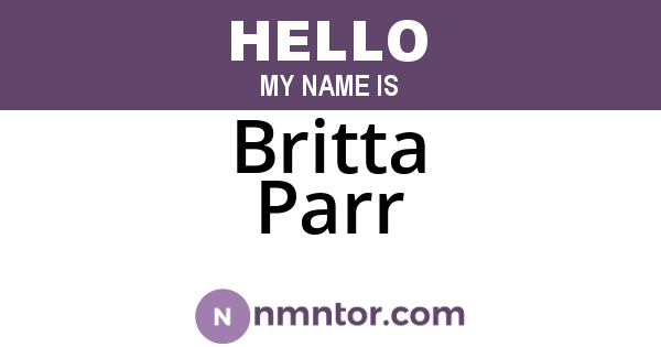 Britta Parr