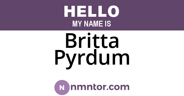 Britta Pyrdum
