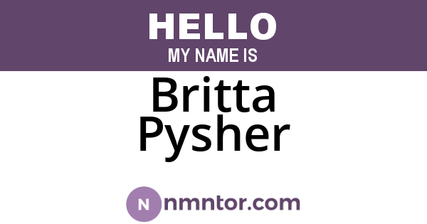 Britta Pysher