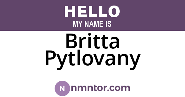 Britta Pytlovany