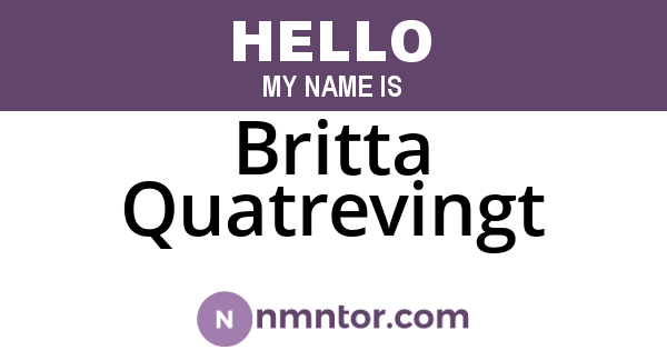 Britta Quatrevingt