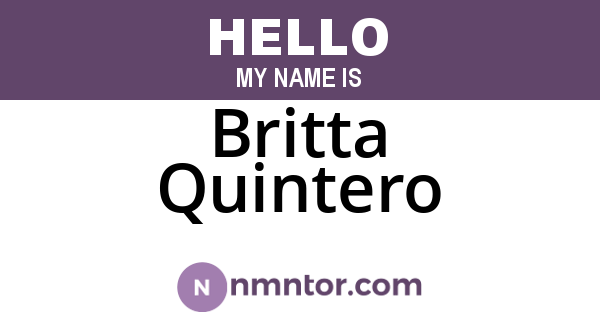 Britta Quintero