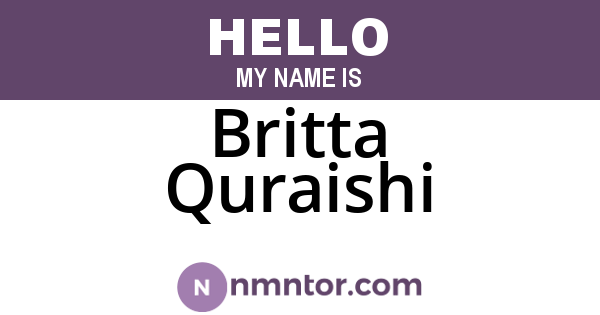Britta Quraishi