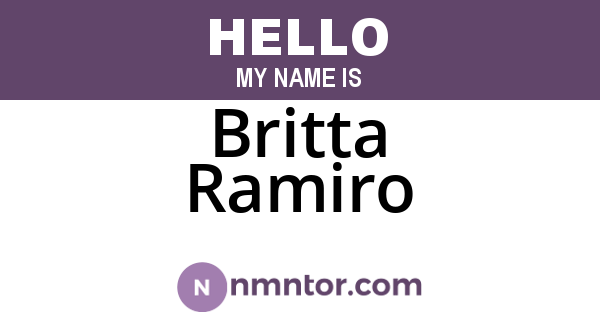 Britta Ramiro
