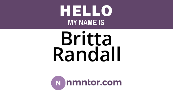 Britta Randall