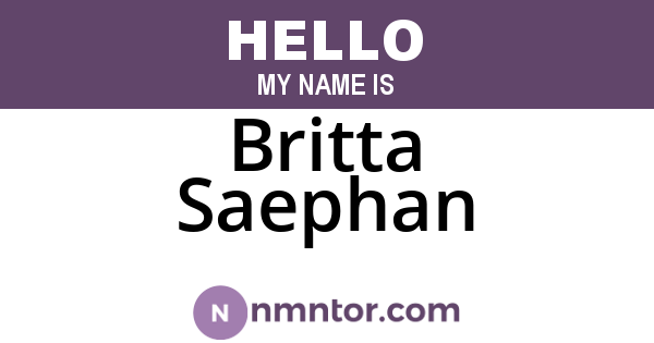 Britta Saephan