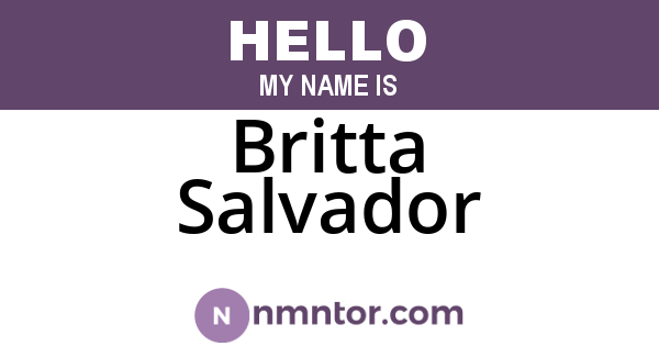 Britta Salvador