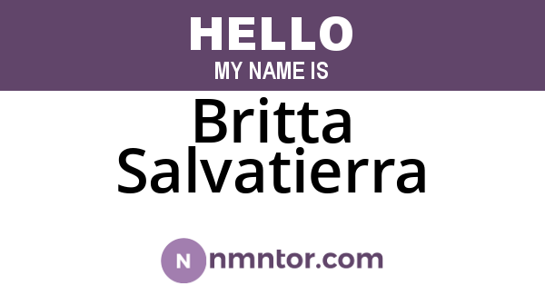Britta Salvatierra