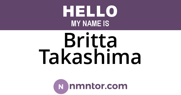 Britta Takashima