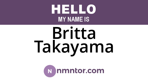 Britta Takayama