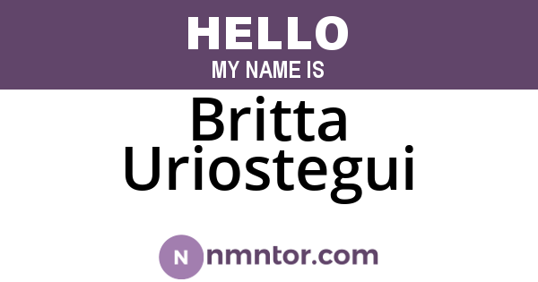 Britta Uriostegui