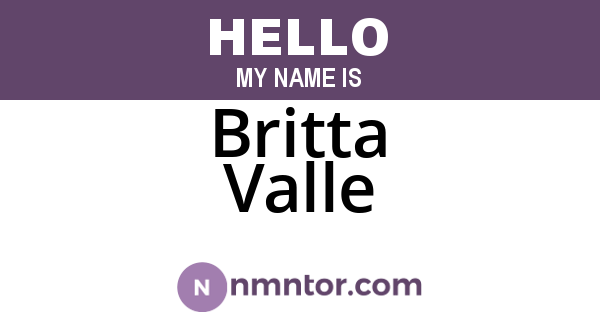 Britta Valle