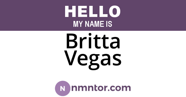 Britta Vegas