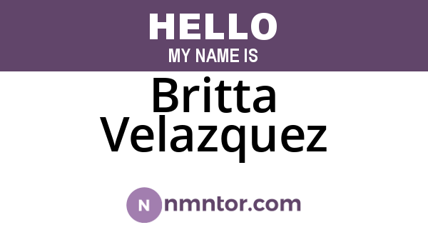 Britta Velazquez
