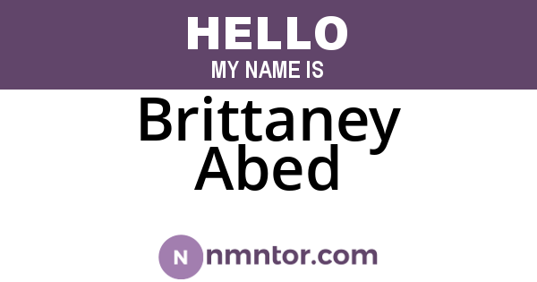 Brittaney Abed
