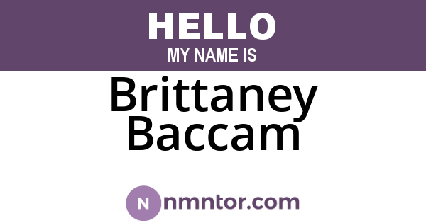 Brittaney Baccam
