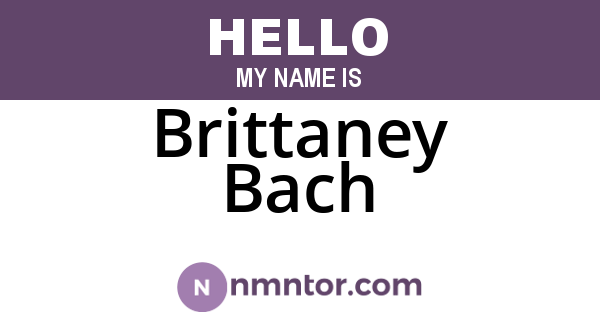 Brittaney Bach