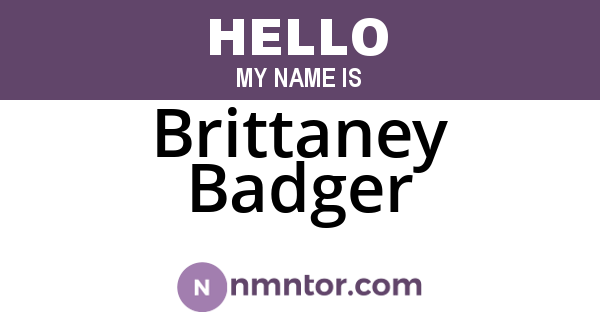 Brittaney Badger
