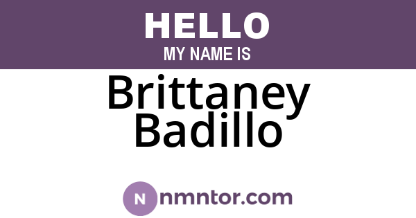 Brittaney Badillo