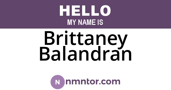 Brittaney Balandran