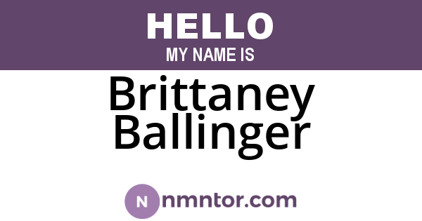 Brittaney Ballinger