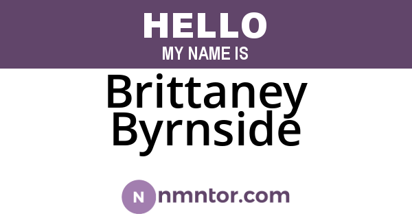 Brittaney Byrnside