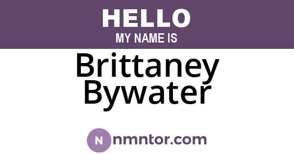 Brittaney Bywater