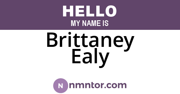 Brittaney Ealy