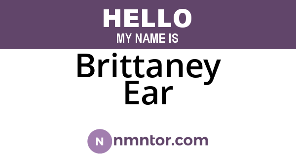 Brittaney Ear
