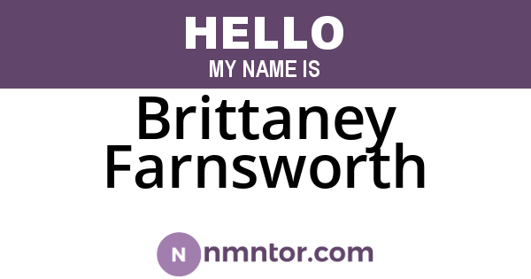 Brittaney Farnsworth