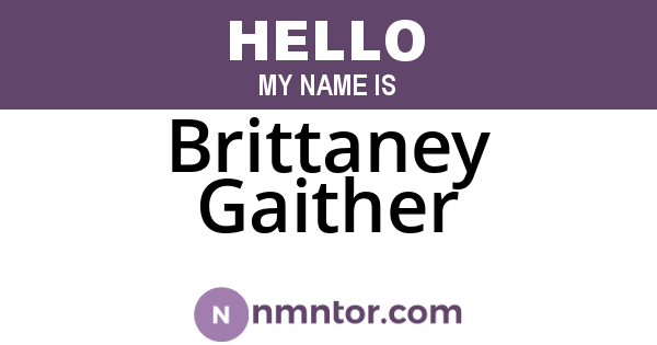 Brittaney Gaither