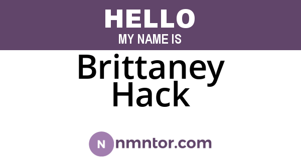 Brittaney Hack