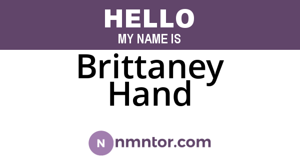 Brittaney Hand