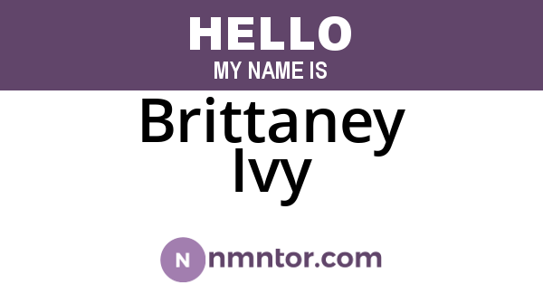 Brittaney Ivy