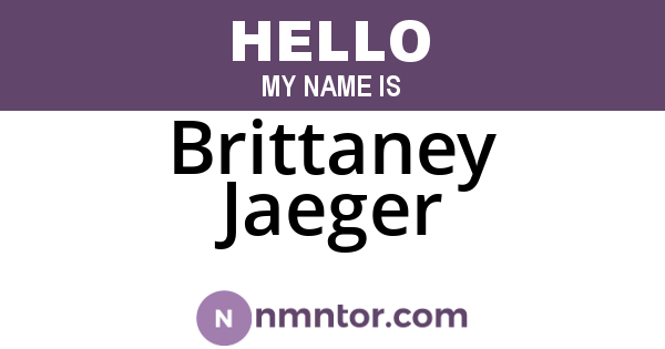 Brittaney Jaeger