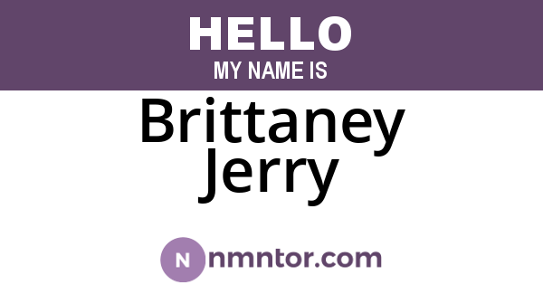 Brittaney Jerry