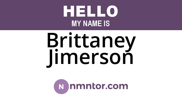 Brittaney Jimerson