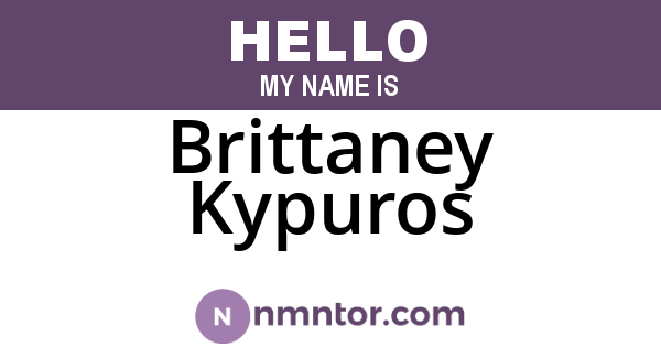 Brittaney Kypuros